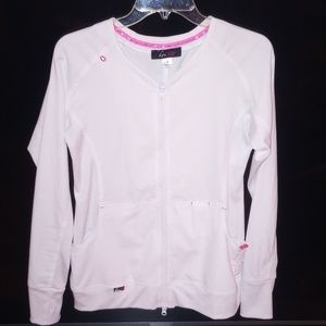 Koi lite women's white scrub jacket size small
